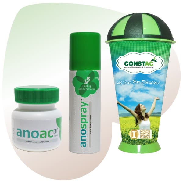 Anoac H Tablet AnoSpray & Constac for Severe Pliles & Fissure Treatment